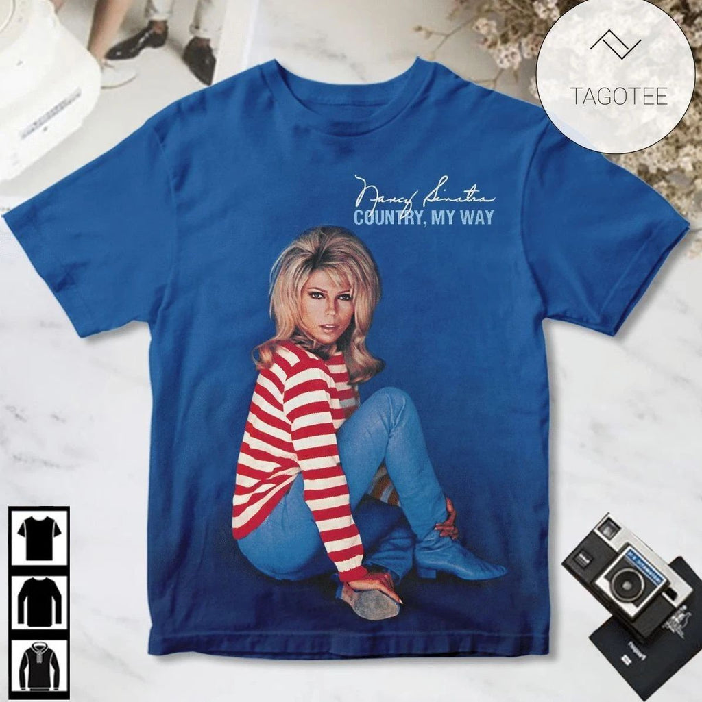Nancy Sinatra Country My Way Album Cover AOP T-Shirt Unisex T-shirt, Sweatshirt, Hoodie, Long Sleeve Tee - T-Shirt, Sweatshirt, Hoodie
