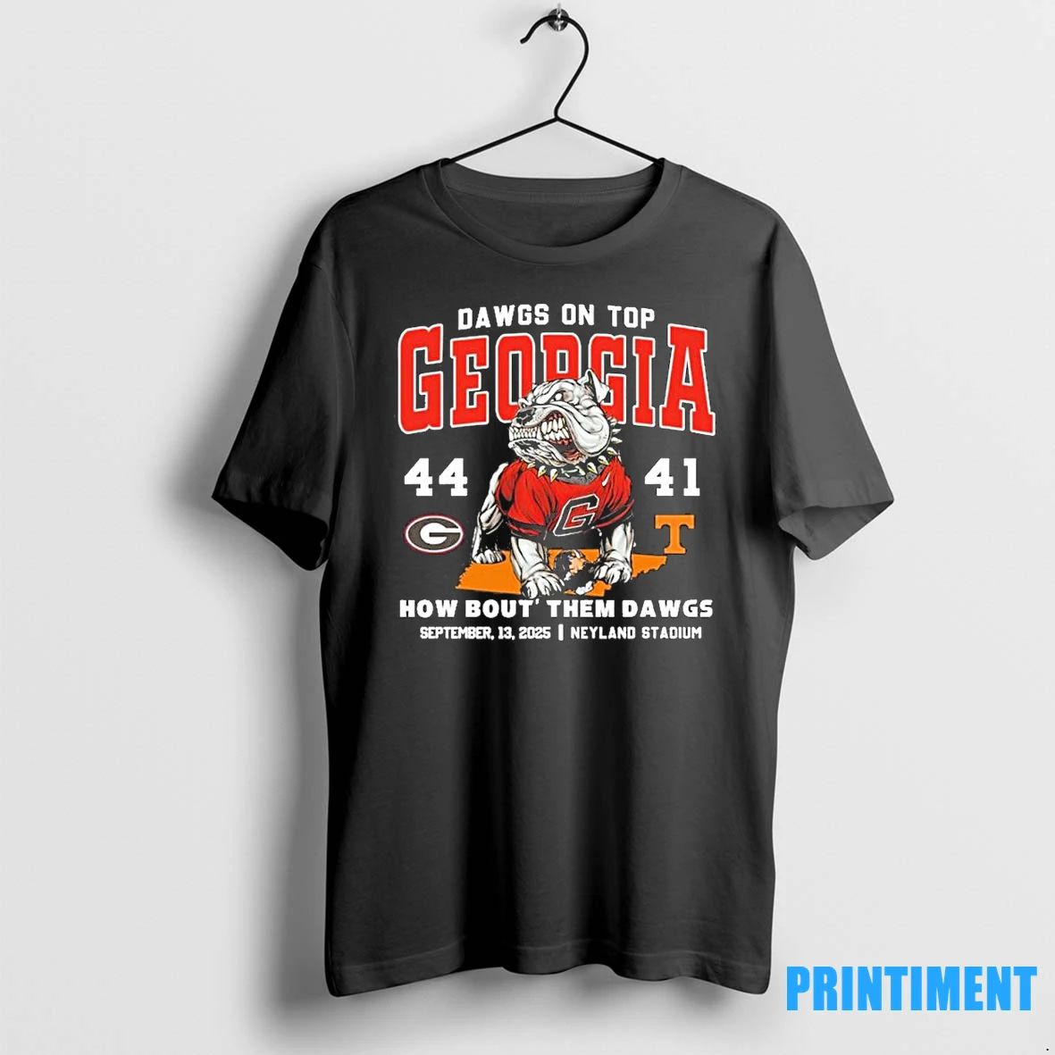 Dawgs On Top Georgia 44 41 Tennessee 2025 Tshirts Sweater Unisex T-shirt, Sweatshirt, Hoodie, Long Sleeve Tee - T-Shirt, Sweatshirt, Hoodie