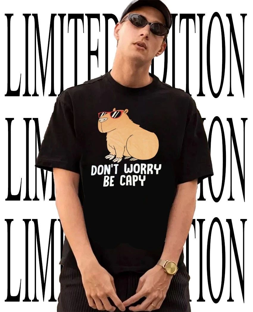 Capybara dont worry be Capy shirt Unisex T-shirt, Sweatshirt, Hoodie, Long Sleeve Tee - T-Shirt, Sweatshirt, Hoodie