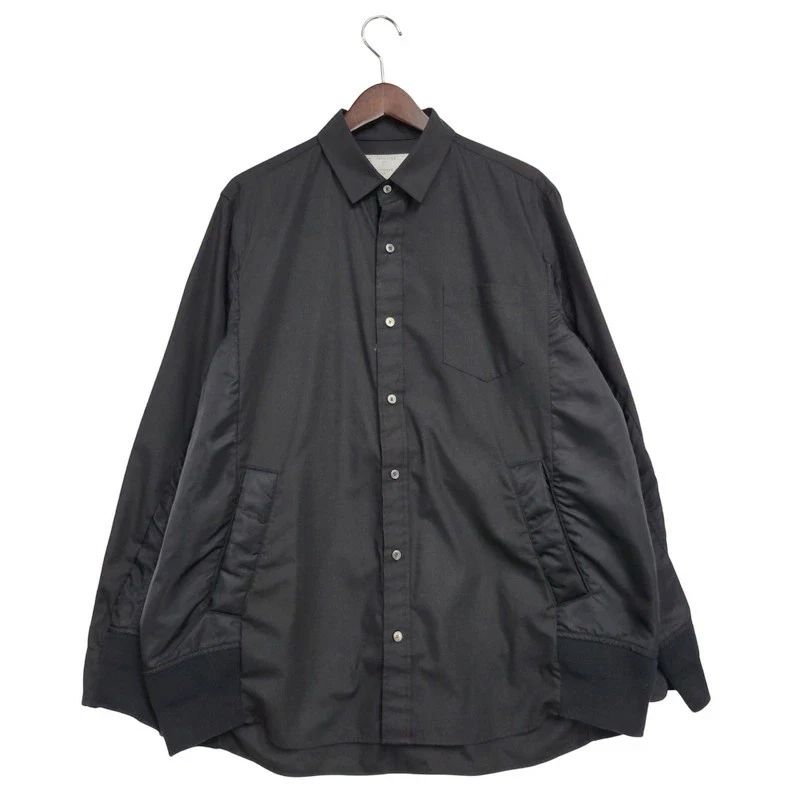 Sacai Men Cotton Poplin Shirt Size 3 Used Stylish Casual Unisex T-shirt, Sweatshirt, Hoodie, Long Sleeve Tee - T-Shirt, Sweatshirt, Hoodie