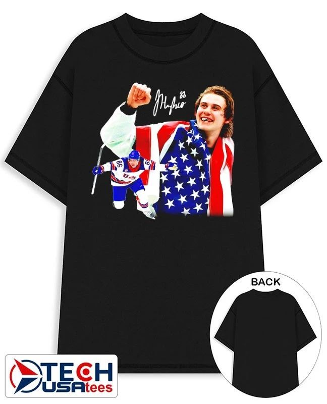 Jack Hughes Golden Goal Hero USA Hockey signature shirt Unisex T-shirt, Sweatshirt, Hoodie, Long Sleeve Tee - T-Shirt, Sweatshirt, Hoodie