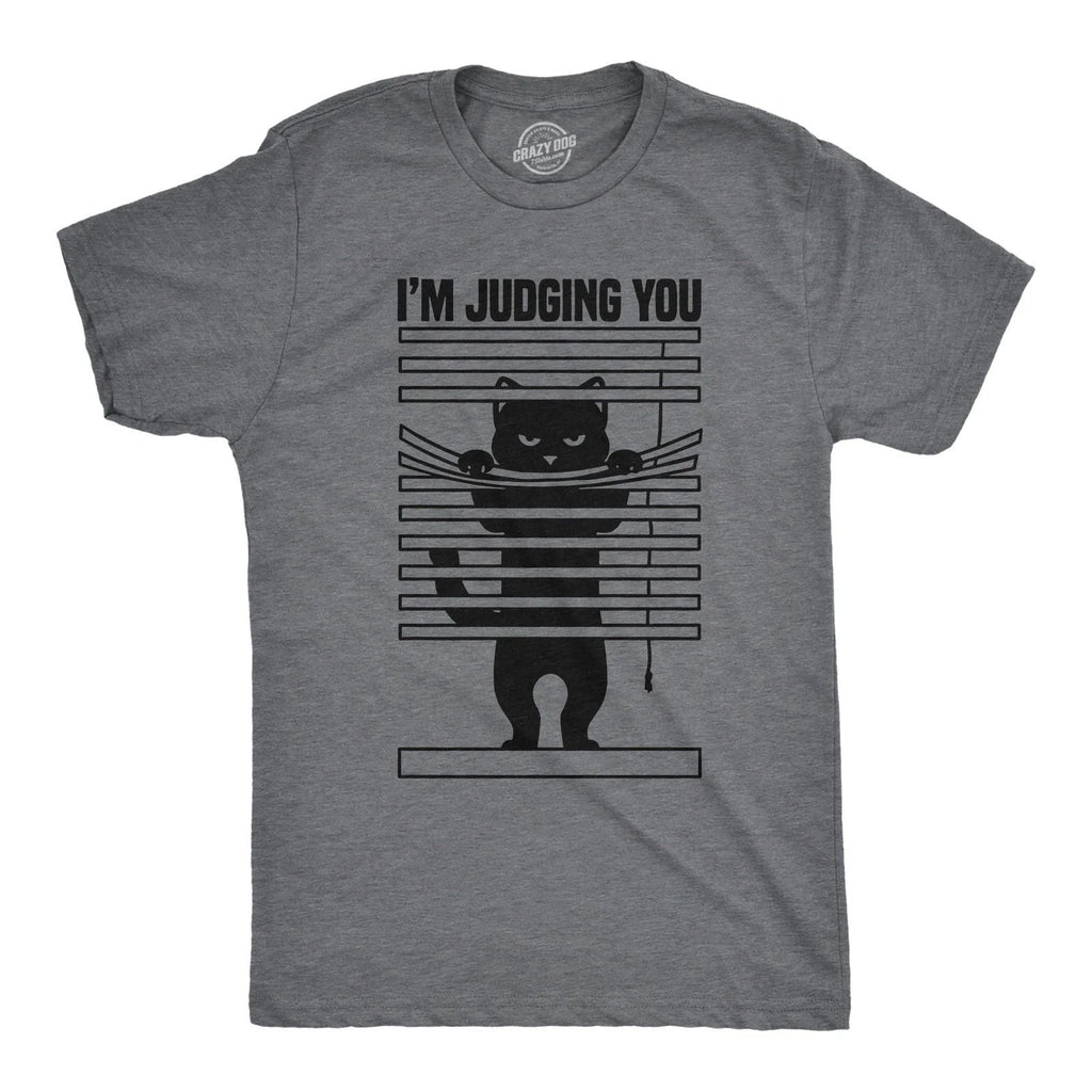Mens Im Judging You Funny T Shirts Sarcastic Kitten Graphic Tee for Men Unisex T-shirt, Sweatshirt, Hoodie, Long Sleeve Tee - T-Shirt, Sweatshirt, Hoodie