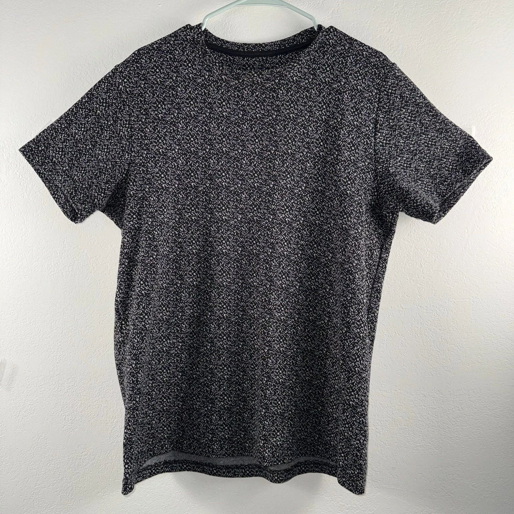 Mens Black White Abstract Speckled Print T Shirt L Short Sleeve Casual Daily Unisex T-shirt, Sweatshirt, Hoodie, Long Sleeve Tee - T-Shirt, Sweatshirt, Hoodie