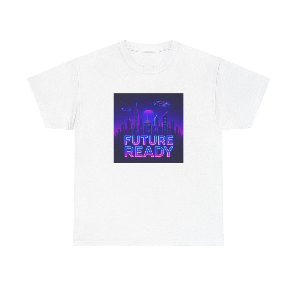 Unisex Adult T Shirt Future Ready Neon City Skyline Sci-Fi Unisex T-shirt, Sweatshirt, Hoodie, Long Sleeve Tee - T-Shirt, Sweatshirt, Hoodie