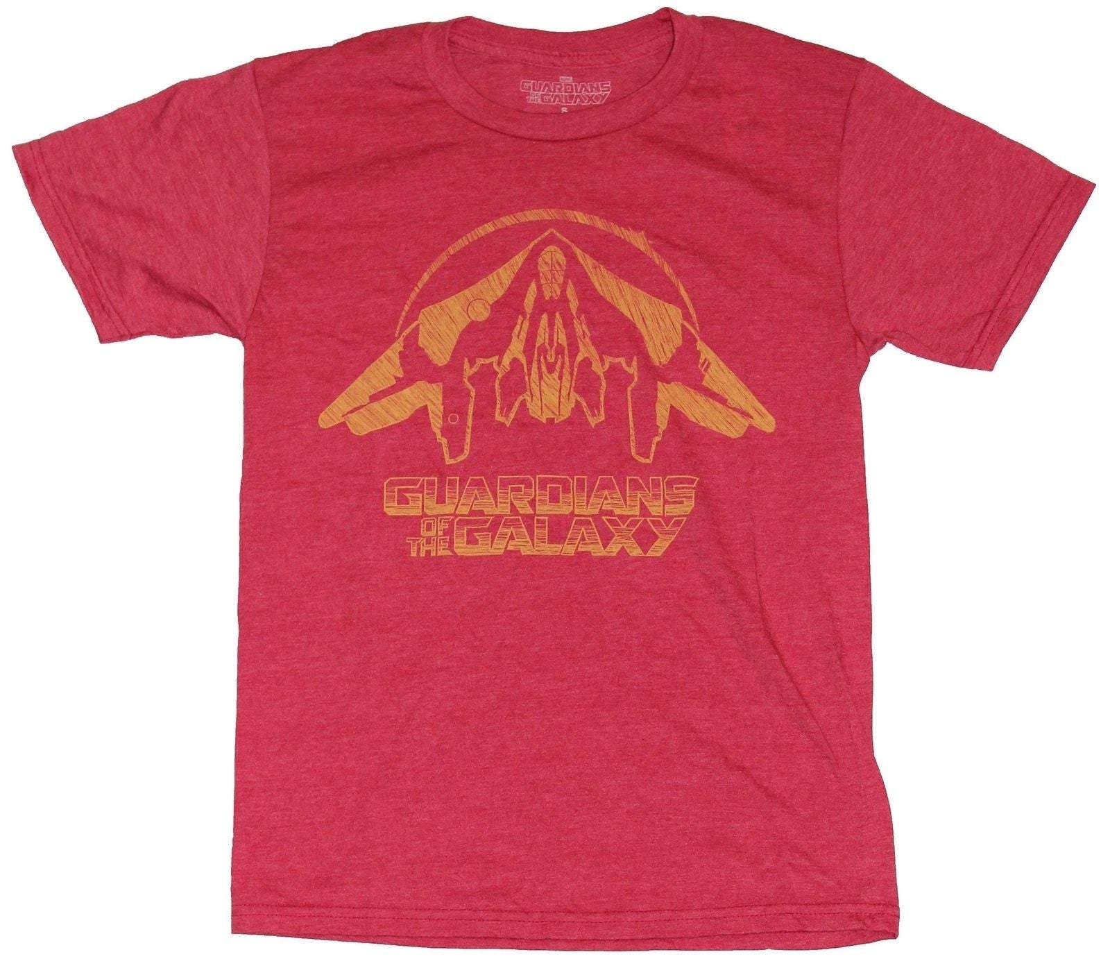 Guardians of the Galaxy Mens T-Shirt - Distressed Simple Yellow Ship Image Unisex T-shirt, Sweatshirt, Hoodie, Long Sleeve Tee - T-Shirt, Sweatshirt, Hoodie