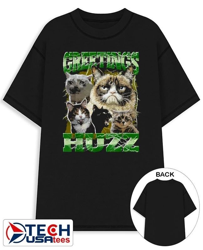 Greetings Huzz graphic shirt Unisex T-shirt, Sweatshirt, Hoodie, Long Sleeve Tee - T-Shirt, Sweatshirt, Hoodie