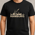 Mens Hamburg Skyline Motif Cotton T-Shirt Size S to 5XL Unisex T-shirt, Sweatshirt, Hoodie, Long Sleeve Tee - T-Shirt, Sweatshirt, Hoodie