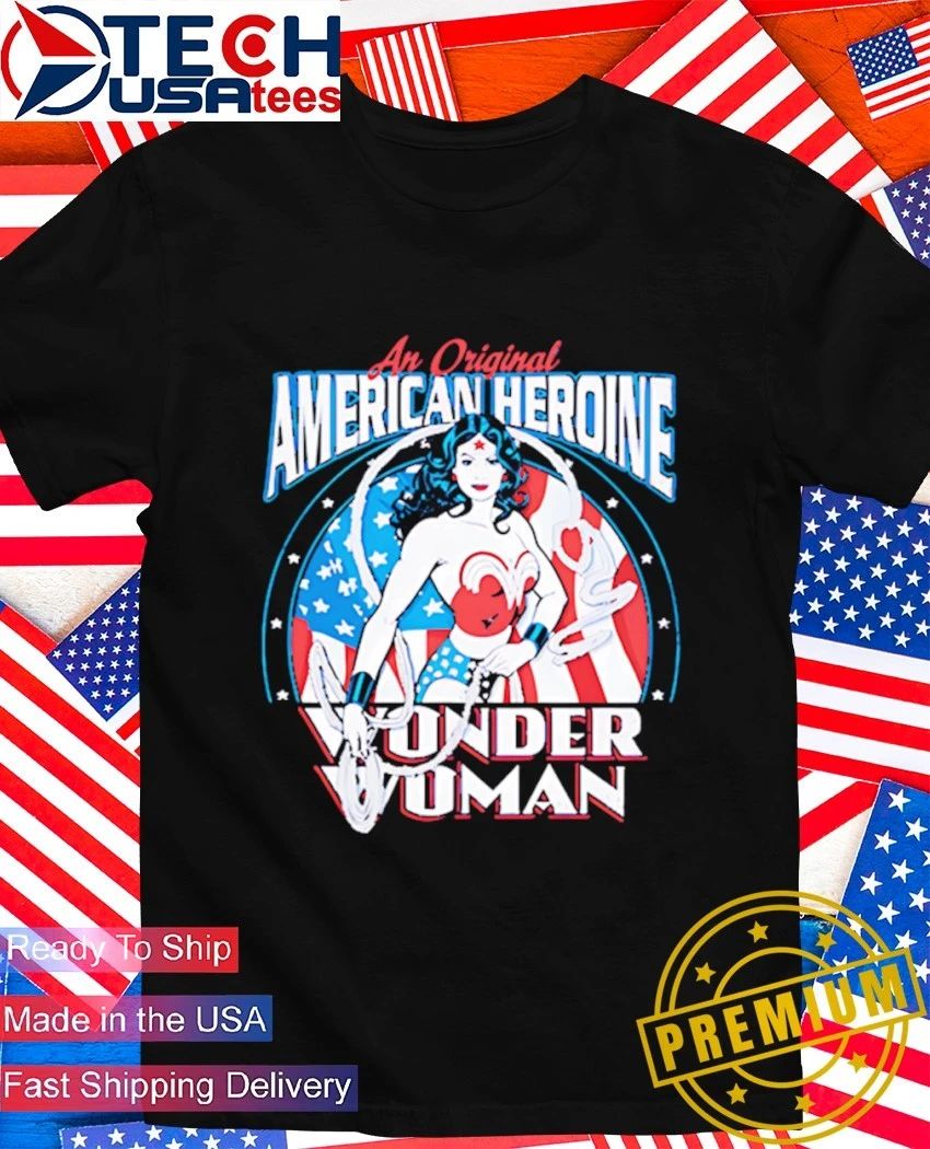 An Original American Heroine Wonder Woman vintage shirt Unisex T-shirt, Sweatshirt, Hoodie, Long Sleeve Tee - T-Shirt, Sweatshirt, Hoodie
