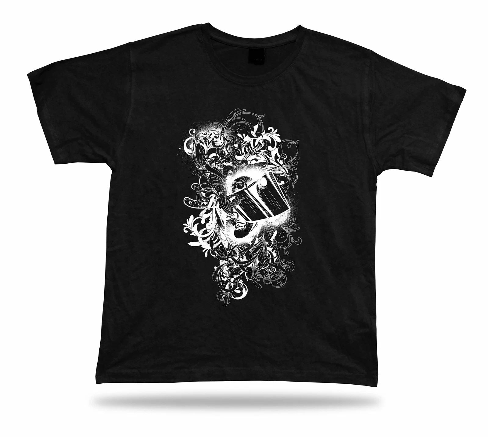 Floral Knife Cut Slice black and white vector stylish tshirt birthday present Unisex T-shirt, Sweatshirt, Hoodie, Long Sleeve Tee - T-Shirt, Sweatshirt, Hoodie