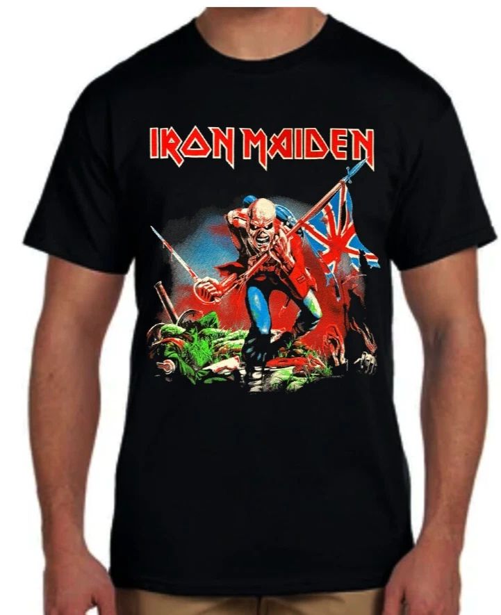 IRON MAIDEN TROOPER Heavy Metal Band Black T Shirt Unisex T-shirt, Sweatshirt, Hoodie, Long Sleeve Tee - T-Shirt, Sweatshirt, Hoodie