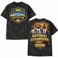 Michigan Wolverines 2026 National Champions Shirt NCAA Basketball Tee Washed Unisex T-shirt, Sweatshirt, Hoodie, Long Sleeve Tee - T-Shirt, Sweatshirt, Hoodie