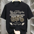 Casual Round Neck T-shirt With Motorcycle Pattern, Geometric Pattern, Short Slee Unisex T-shirt, Sweatshirt, Hoodie, Long Sleeve Tee - T-Shirt, Sweatshirt, Hoodie