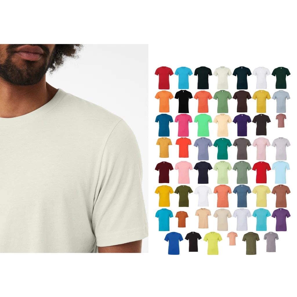 Bella Canvas Unisex Jersey crew neck t-shirt 3001 - Shoulder taping, Side-se (B) Unisex T-shirt, Sweatshirt, Hoodie, Long Sleeve Tee - T-Shirt, Sweatshirt, Hoodie