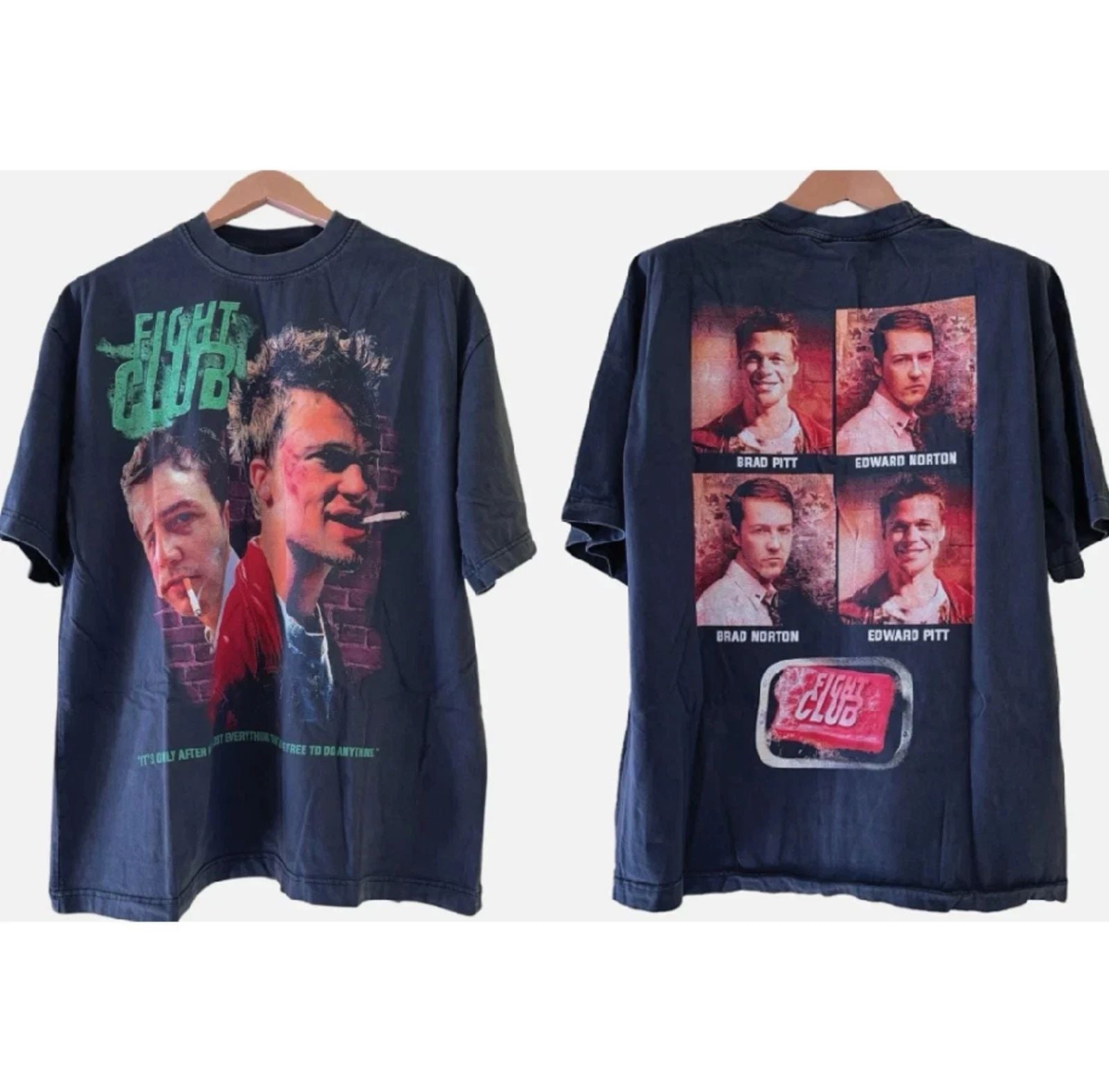 Fight Club Movie Promo Tee Vintage Style Shirt Modern Reprint Unisex T-shirt, Sweatshirt, Hoodie, Long Sleeve Tee - T-Shirt, Sweatshirt, Hoodie