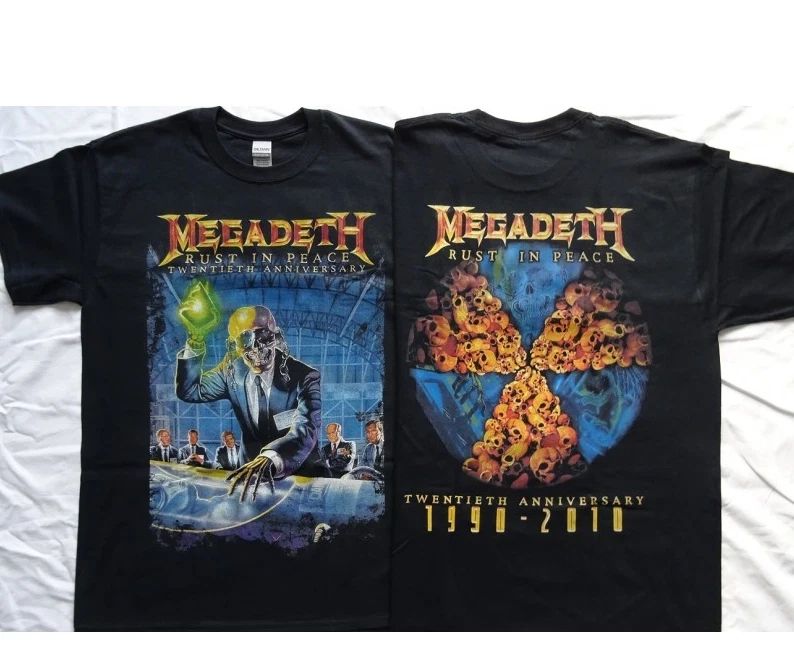 Megadeth Rust in Peace 20th Anniversary Official Band T-Shirt  Classic Thrash Unisex T-shirt, Sweatshirt, Hoodie, Long Sleeve Tee - T-Shirt, Sweatshirt, Hoodie