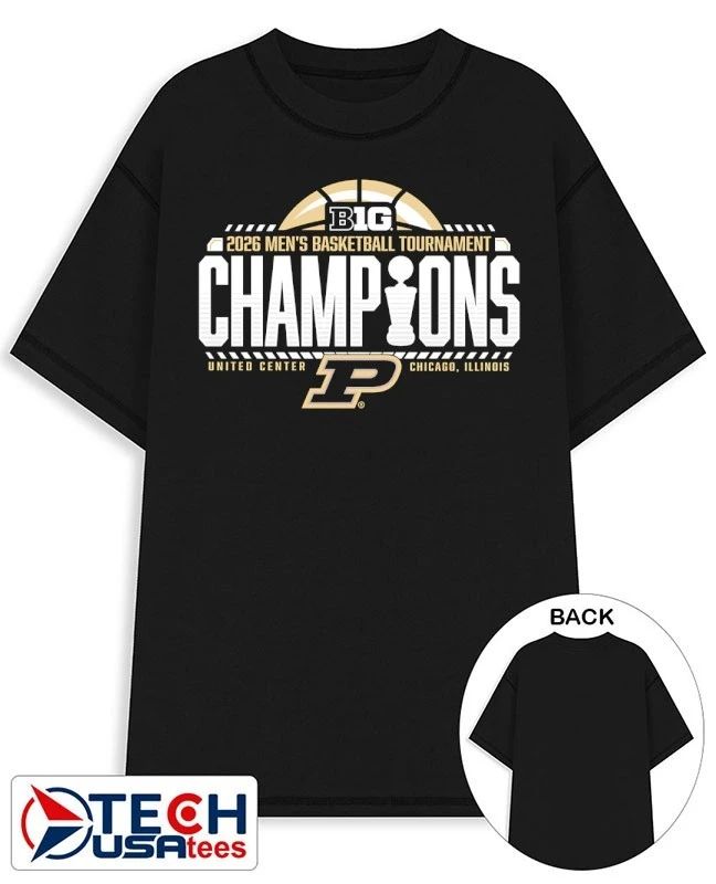 2026 Big Ten Mens Basketball Tournament Champions Purdue Boilermakers shirt Unisex T-shirt, Sweatshirt, Hoodie, Long Sleeve Tee - T-Shirt, Sweatshirt, Hoodie