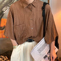Men's Fashion Shirt Casual Slim Shirts Short Sleeve Button Down Tops Blouse Unisex T-shirt, Sweatshirt, Hoodie, Long Sleeve Tee - T-Shirt, Sweatshirt, Hoodie