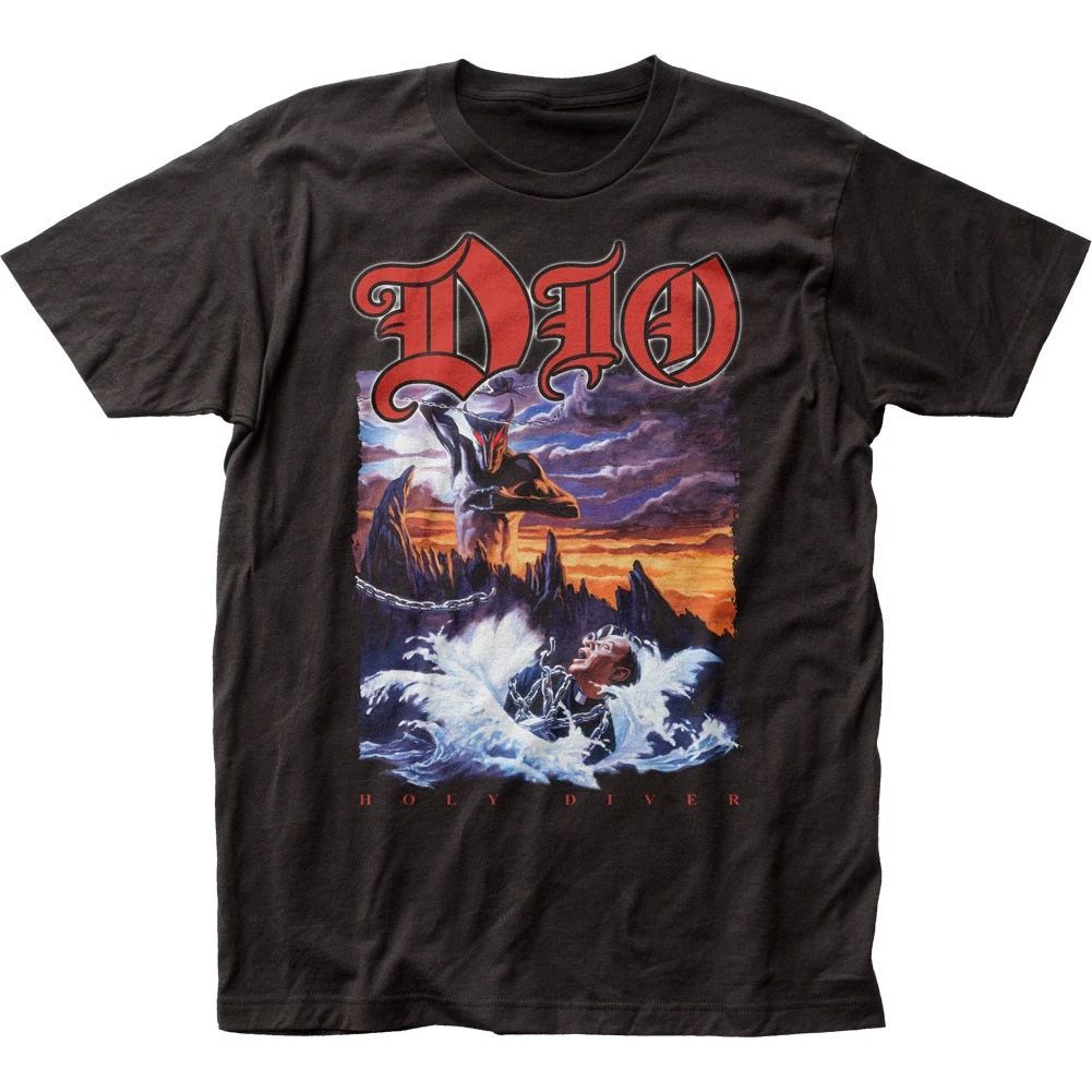DIO Holy Diver Mens T Shirt Music Classic Concert Rock Band Tee New Black Unisex T-shirt, Sweatshirt, Hoodie, Long Sleeve Tee - T-Shirt, Sweatshirt, Hoodie