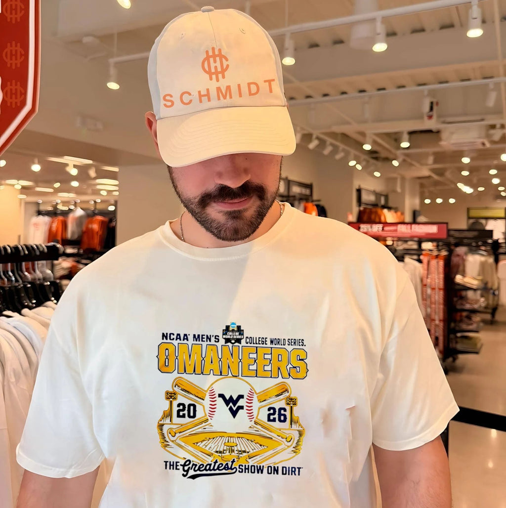 West Virginia Mountaineers Omaneers Baseball College World Series 2026 shirt Unisex T-shirt, Sweatshirt, Hoodie, Long Sleeve Tee - T-Shirt, Sweatshirt, Hoodie