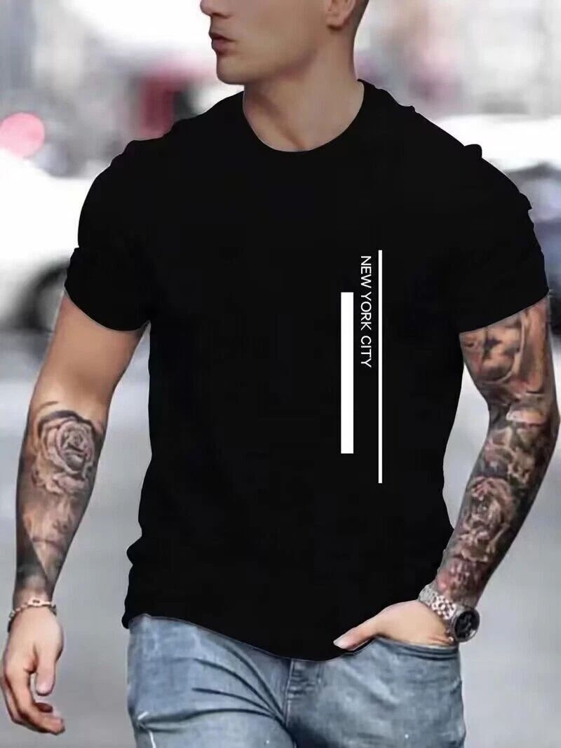 T Shirts NEW YORK CITY" Word Black White Print Fashion Men Trendy Soft Tee Unisex T-shirt, Sweatshirt, Hoodie, Long Sleeve Tee - T-Shirt, Sweatshirt, Hoodie
