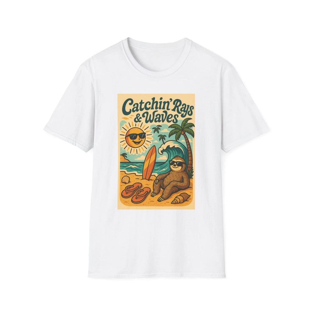 Catchin' Rays & Waves Unisex T-Shirt | Beach Vibes, Summer Fun, Casual, Surf Unisex T-shirt, Sweatshirt, Hoodie, Long Sleeve Tee - T-Shirt, Sweatshirt, Hoodie