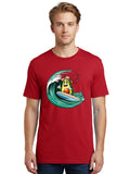 Avocado-Surfer-Dude Mens Graphic Tee, 100% Cotton, Casual Summer Wear Unisex T-shirt, Sweatshirt, Hoodie, Long Sleeve Tee - T-Shirt, Sweatshirt, Hoodie