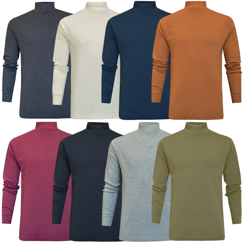 Mens Mock Neck Lightweight Baselayer Turtle Funnel Neck Winter Golf Top M - 3XL Unisex T-shirt, Sweatshirt, Hoodie, Long Sleeve Tee - T-Shirt, Sweatshirt, Hoodie