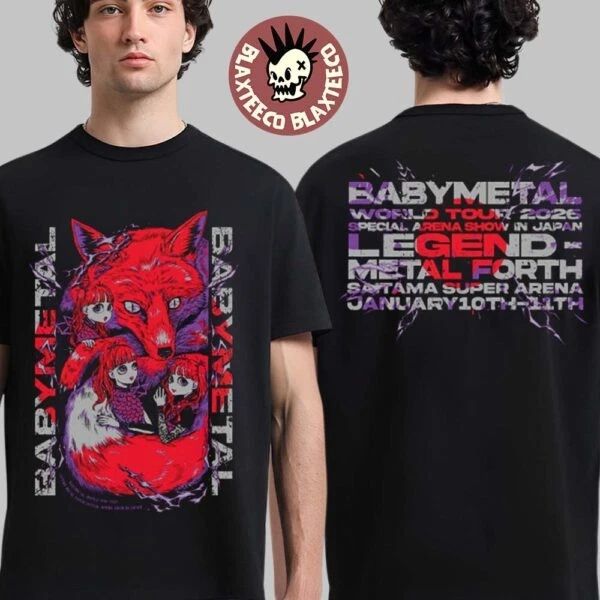 Babymetal First Ever Pop Up In Tokyo In Saitama Super Arena On Jan 10-11 2026 Unisex T-shirt, Sweatshirt, Hoodie, Long Sleeve Tee - T-Shirt, Sweatshirt, Hoodie