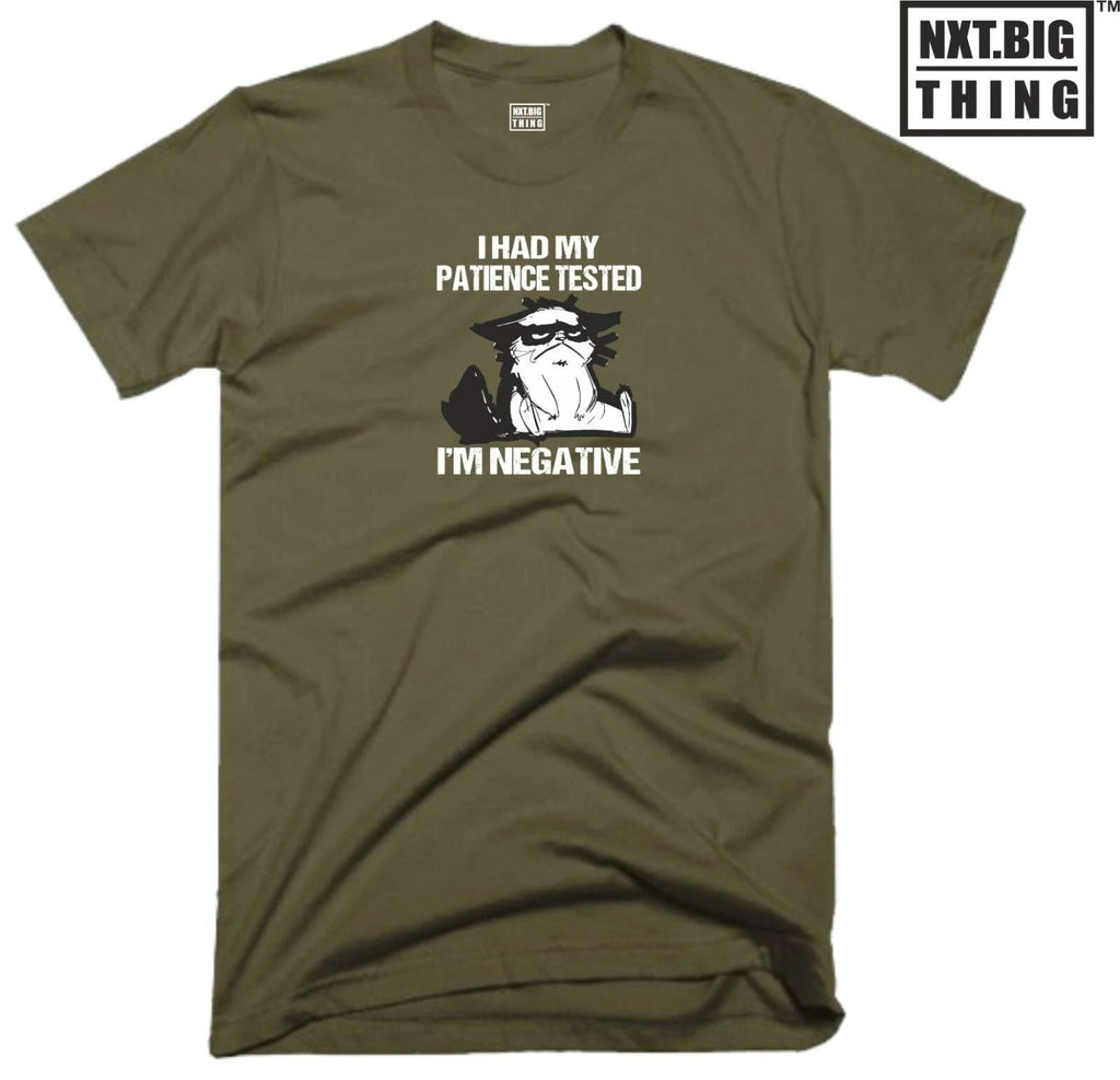 I Had My Patience T Shirt Casual Clothing I'm Negative Funny Cat Xmas Gift Top Unisex T-shirt, Sweatshirt, Hoodie, Long Sleeve Tee - T-Shirt, Sweatshirt, Hoodie