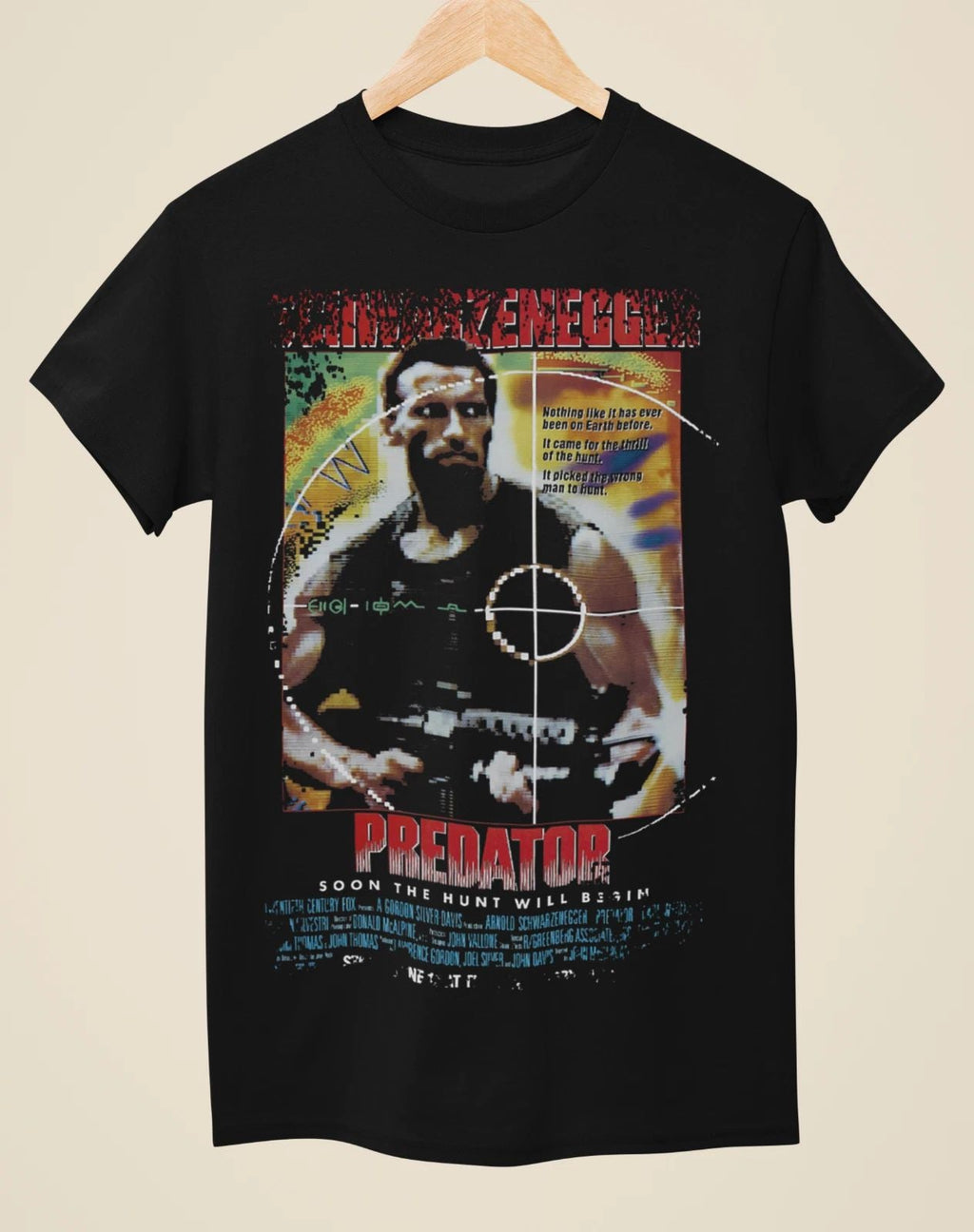 Predator - Movie Poster Inspired Unisex Black T-Shirt Unisex T-shirt, Sweatshirt, Hoodie, Long Sleeve Tee - T-Shirt, Sweatshirt, Hoodie