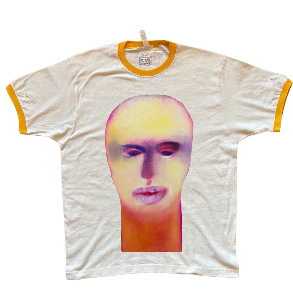 HUMANOID PORTRAIT NO. 26 retro ringer t shirt | yellow red black indigo cream Unisex T-shirt, Sweatshirt, Hoodie, Long Sleeve Tee - T-Shirt, Sweatshirt, Hoodie