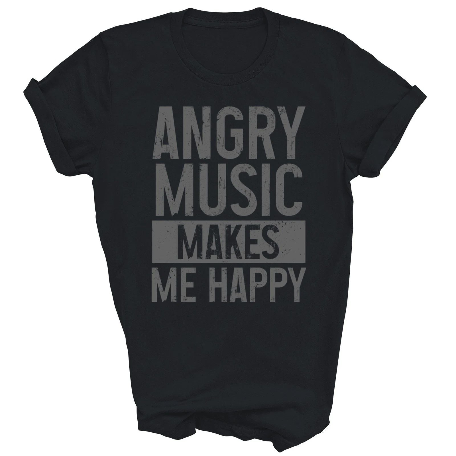 Angry Music Makes Me Happy Heavy Metal Unisex Shirt Gift Unisex T-shirt, Sweatshirt, Hoodie, Long Sleeve Tee - T-Shirt, Sweatshirt, Hoodie