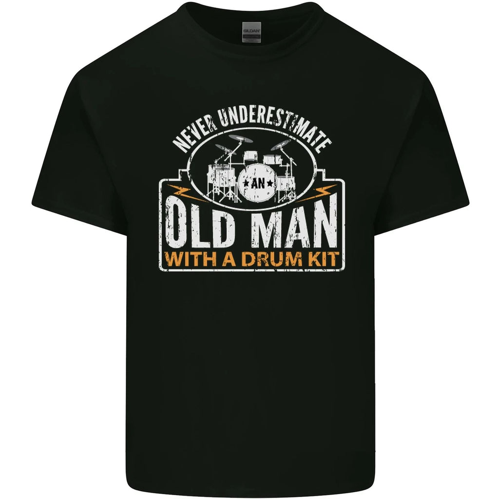 Drumming An Old Man Drummer Drum Funny Mens Cotton T-Shirt Tee Top Unisex T-shirt, Sweatshirt, Hoodie, Long Sleeve Tee - T-Shirt, Sweatshirt, Hoodie