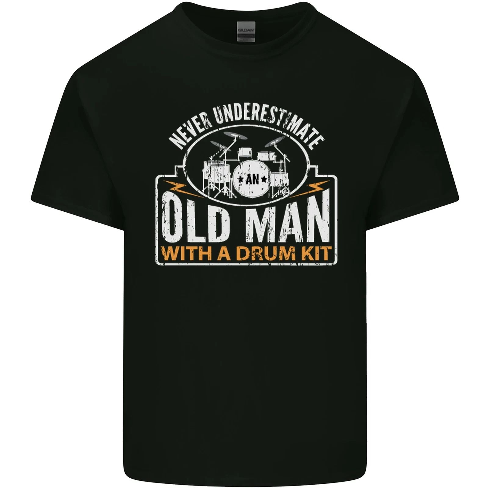 Drumming An Old Man Drummer Drum Funny Mens Cotton T-Shirt Tee Top Unisex T-shirt, Sweatshirt, Hoodie, Long Sleeve Tee - T-Shirt, Sweatshirt, Hoodie