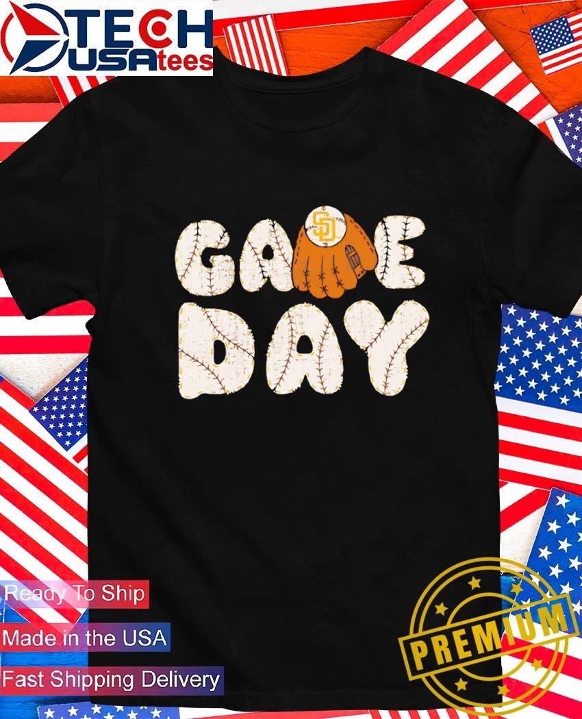 Game Day San Diego Padres Baseball MLB glove shirt Unisex T-shirt, Sweatshirt, Hoodie, Long Sleeve Tee - T-Shirt, Sweatshirt, Hoodie