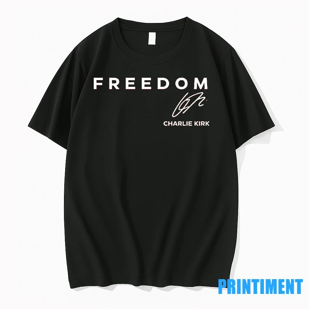 Charlie Kirk Signature Freedom National Day Of Remembrance October 14th Tshirts Sweater Unisex T-shirt, Sweatshirt, Hoodie, Long Sleeve Tee - T-Shirt, Sweatshirt, Hoodie