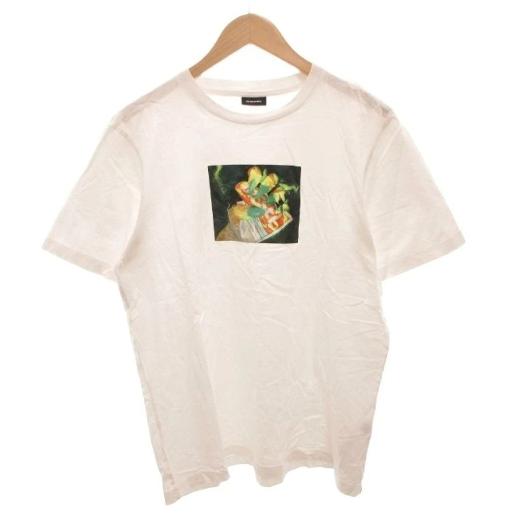 Diesel T-Shirt Photo Print Logo Short Sleeve M White Japan Unisex T-shirt, Sweatshirt, Hoodie, Long Sleeve Tee - T-Shirt, Sweatshirt, Hoodie