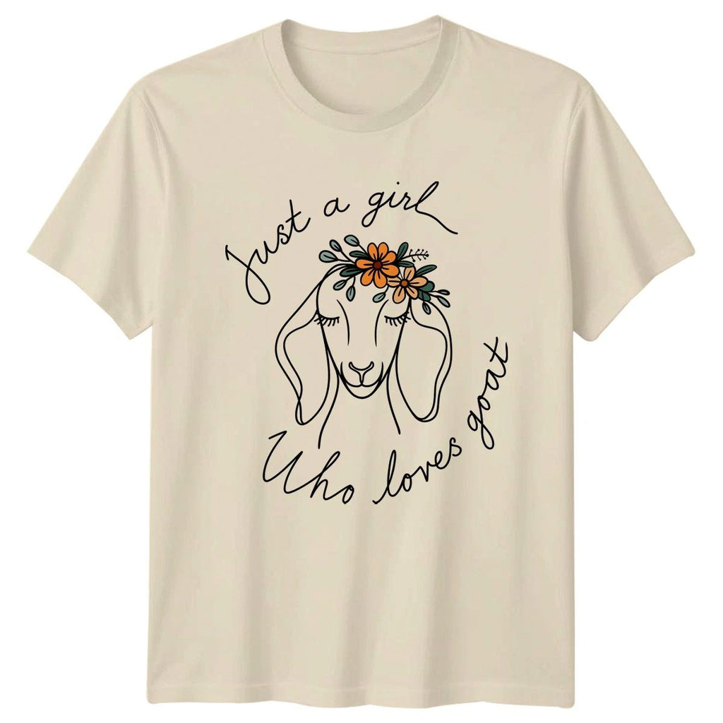 Just A Girl Who Loves Womens T-Shirt Goat Lover Farming Gift For Her Unisex T-shirt, Sweatshirt, Hoodie, Long Sleeve Tee - T-Shirt, Sweatshirt, Hoodie