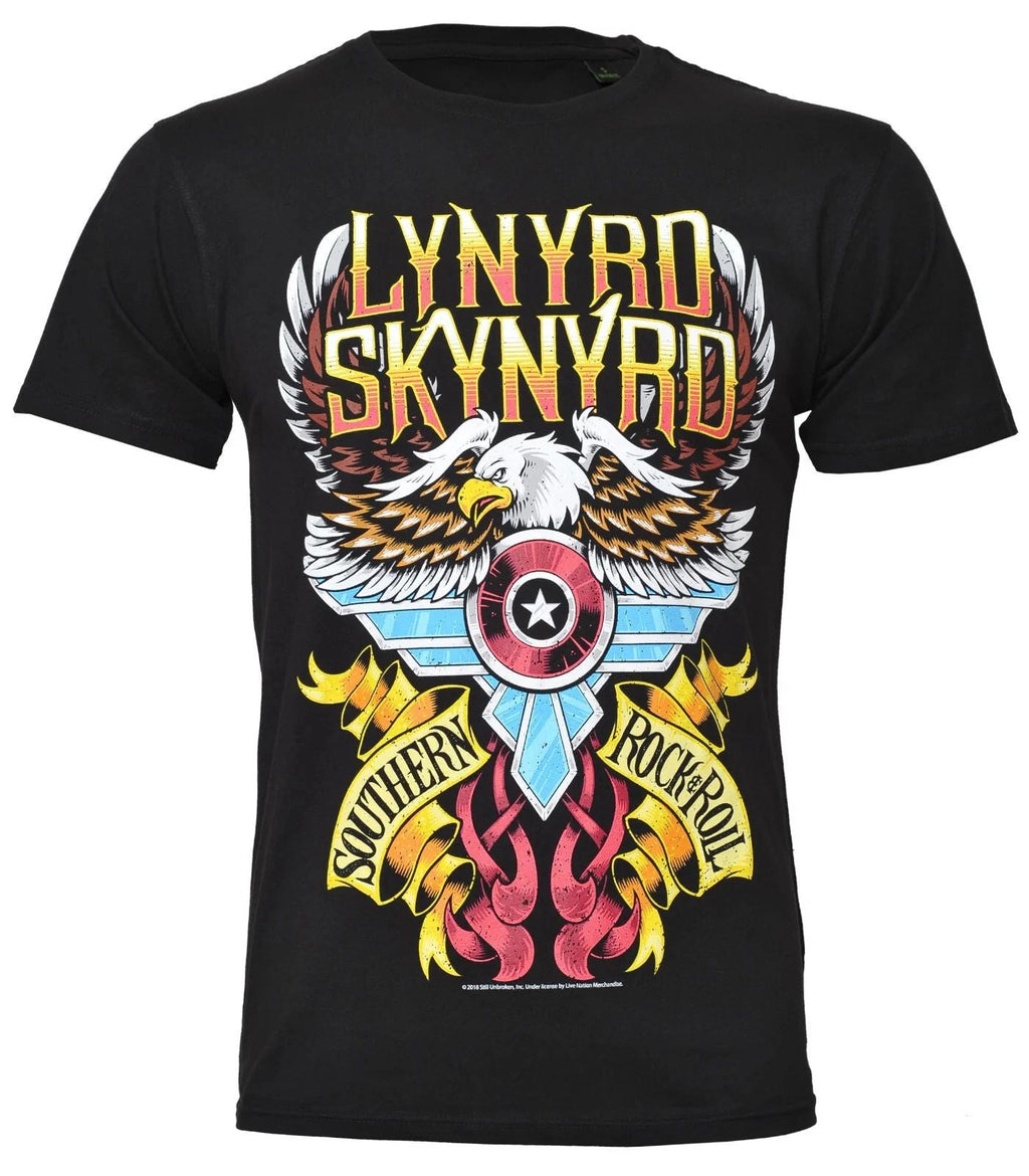 Official Lynyrd Skynyrd T Shirt Southern Rock n Roll Black New S M L XL XXL Unisex T-shirt, Sweatshirt, Hoodie, Long Sleeve Tee - T-Shirt, Sweatshirt, Hoodie