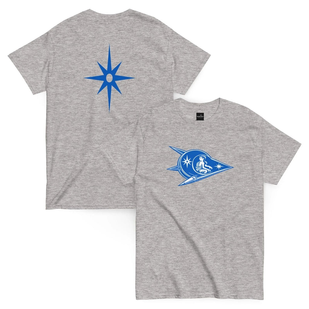 The Star Traveler T-Shirt  Varsity Blue Logo Unisex T-shirt, Sweatshirt, Hoodie, Long Sleeve Tee - T-Shirt, Sweatshirt, Hoodie