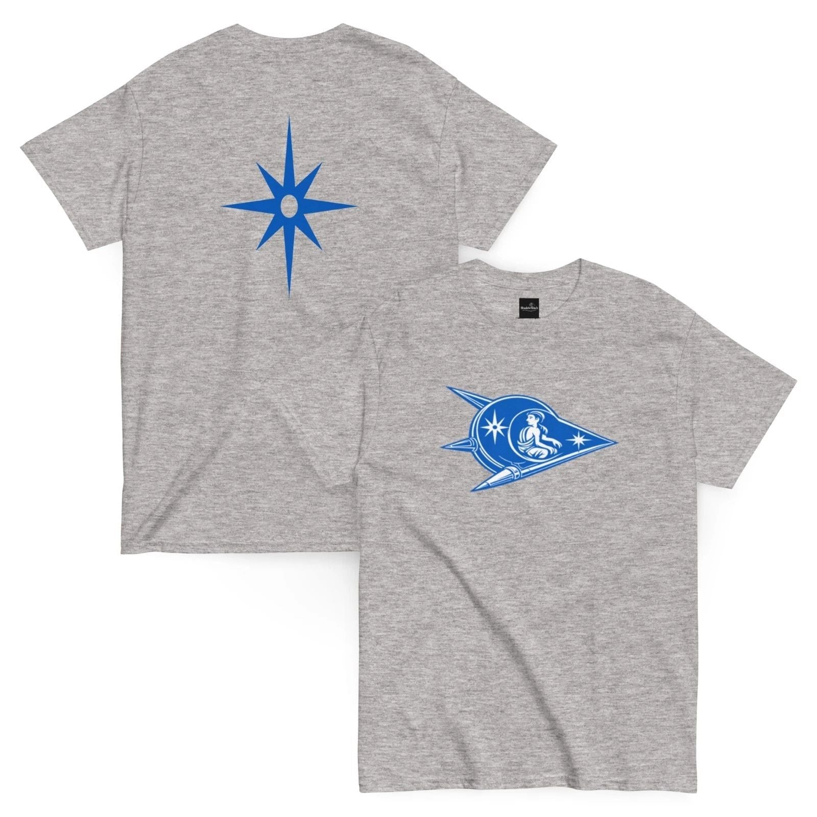The Star Traveler T-Shirt  Varsity Blue Logo Unisex T-shirt, Sweatshirt, Hoodie, Long Sleeve Tee - T-Shirt, Sweatshirt, Hoodie