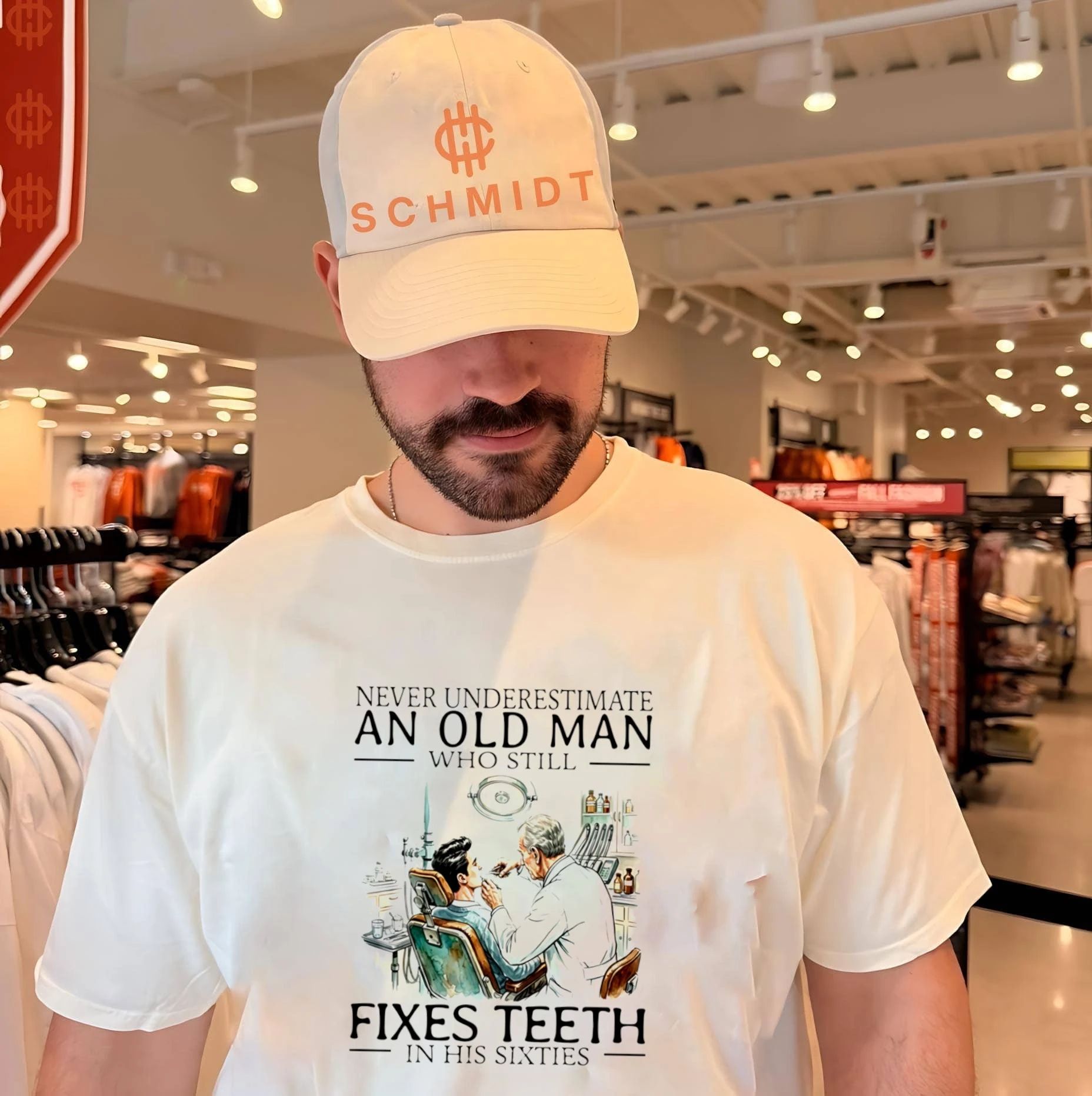Never underestimate an old man who still fixes teeth in his sixties shirt Unisex T-shirt, Sweatshirt, Hoodie, Long Sleeve Tee - T-Shirt, Sweatshirt, Hoodie
