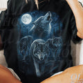 Vintage Wolf T-Shirt 90s Grunge Alpha Howling Moon Nature Streetwear Tee Unisex T-shirt, Sweatshirt, Hoodie, Long Sleeve Tee - T-Shirt, Sweatshirt, Hoodie