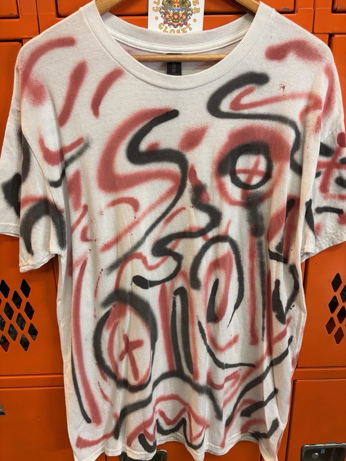 Graffiti T-Shirt Mens L Color Print AOP Man Streetwear Hand Drawn 1 of 1 Art LG Unisex T-shirt, Sweatshirt, Hoodie, Long Sleeve Tee - T-Shirt, Sweatshirt, Hoodie