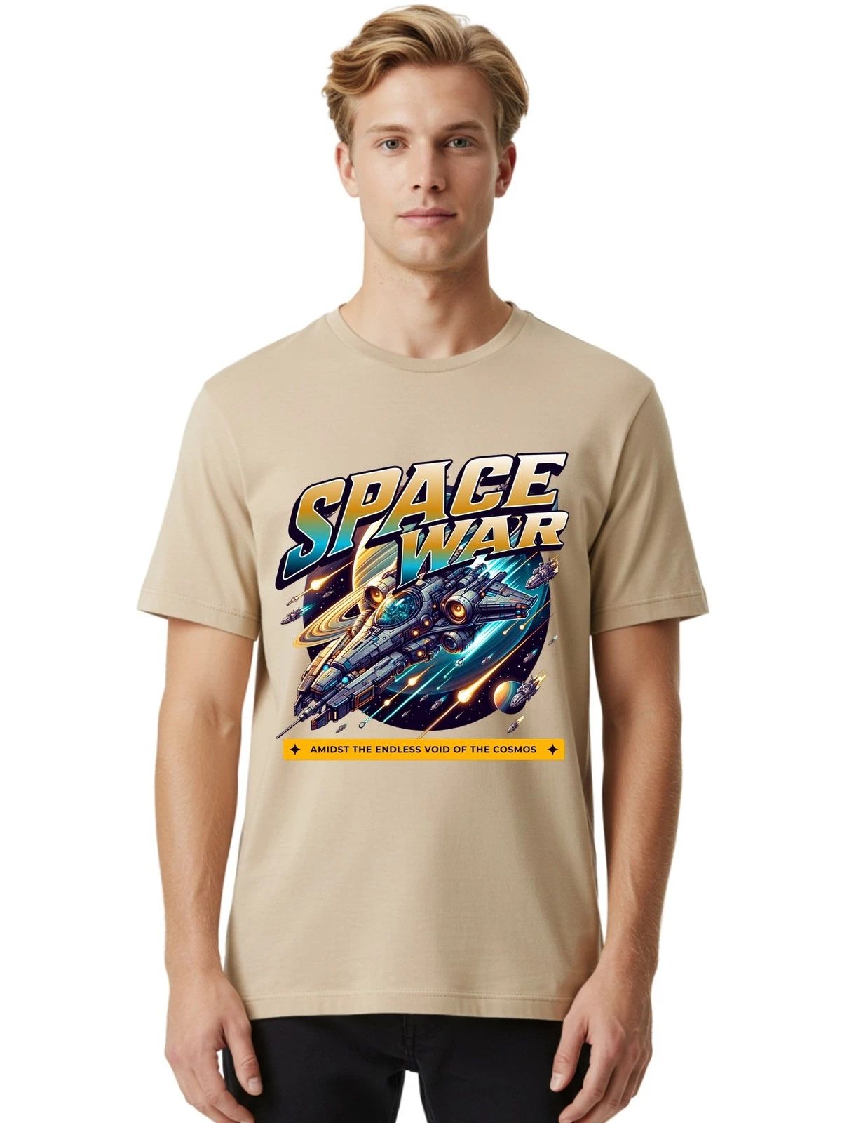 Space-War Mens Graphic Tee,100% Cotton,Casual Summer Wear Unisex T-shirt, Sweatshirt, Hoodie, Long Sleeve Tee - T-Shirt, Sweatshirt, Hoodie