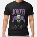 Joker Villain Graphic T Shirt Dark Comic Style Purple Green Unisex Tee Unisex T-shirt, Sweatshirt, Hoodie, Long Sleeve Tee - T-Shirt, Sweatshirt, Hoodie