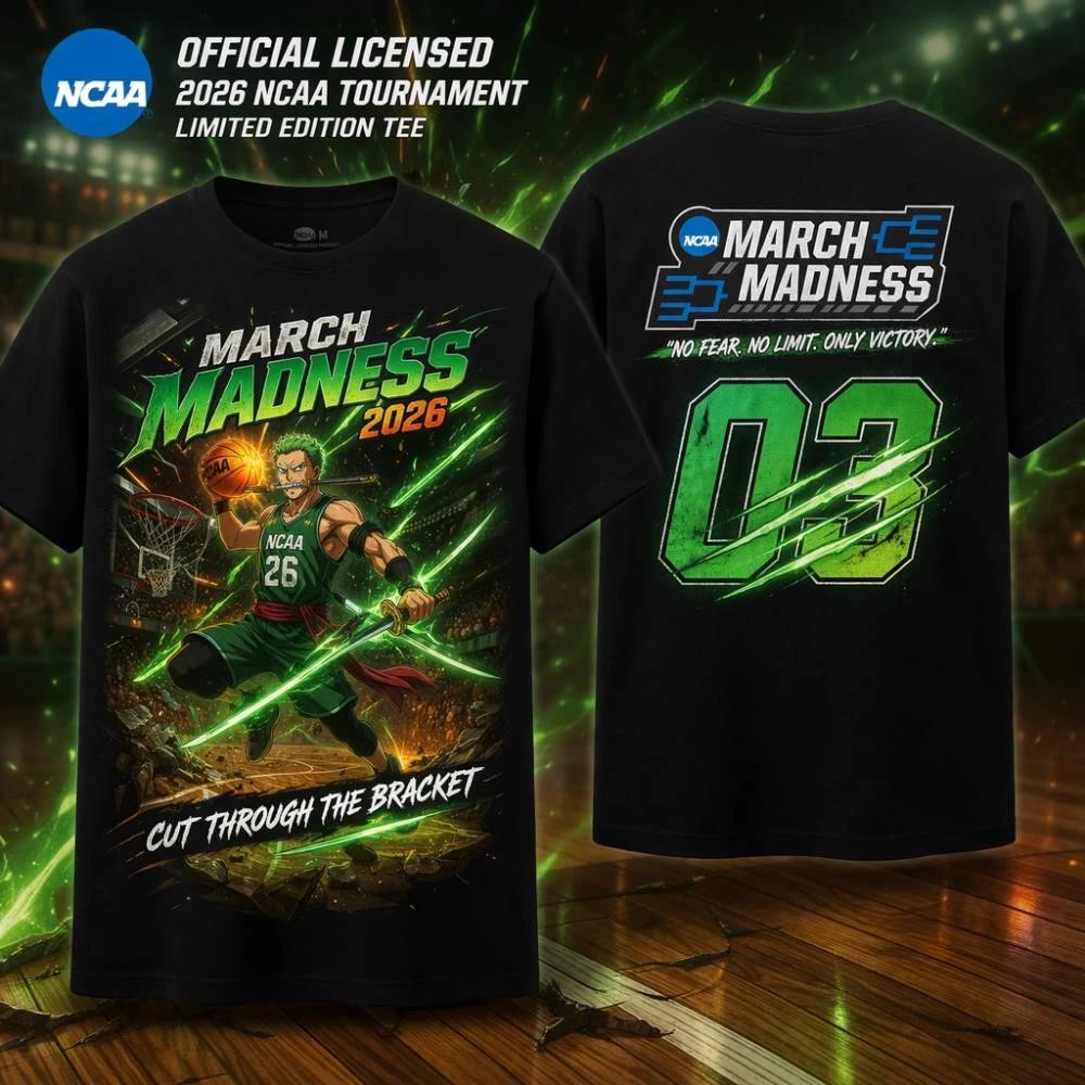 NKCtees Zoro March Madness 2026 NCAA Tournament Shirt  Anime Basketball Limited Edition Tee - T-Shirt, Sweatshirt, Hoodie