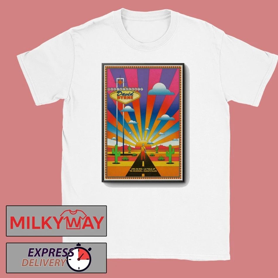 David Byrne Las Vegas NV 4 20 2026 Poster shirt Unisex T-shirt, Sweatshirt, Hoodie, Long Sleeve Tee - T-Shirt, Sweatshirt, Hoodie