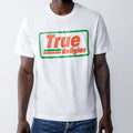 True Religion T-Shirt Men's XL White Orange Green Jeans Retro Gas Box Logo   NWT Unisex T-shirt, Sweatshirt, Hoodie, Long Sleeve Tee - T-Shirt, Sweatshirt, Hoodie