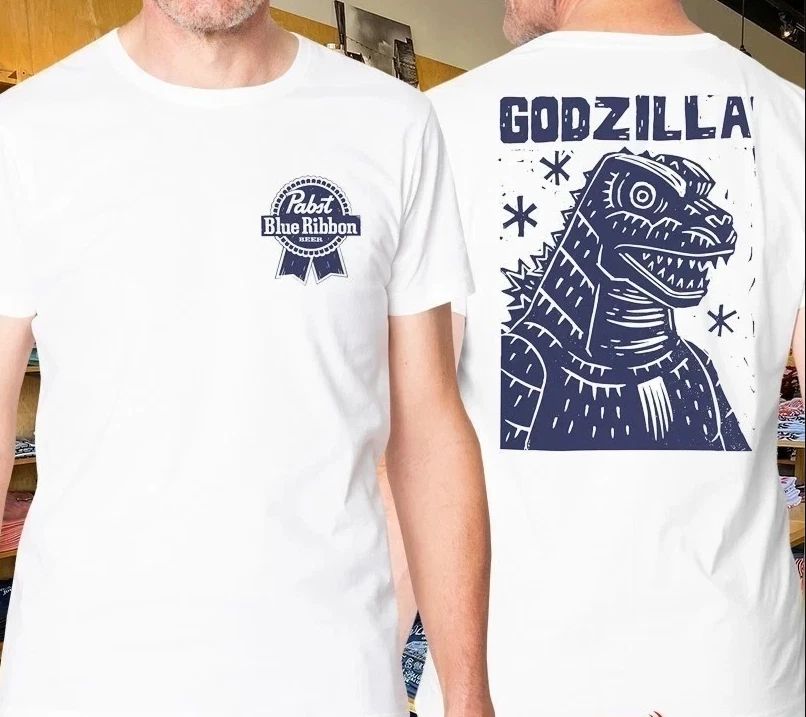 Pabst Blue Ribbon Godzilla Portrait King Of The Monsters Movie T-Shirt Unisex T-shirt, Sweatshirt, Hoodie, Long Sleeve Tee - T-Shirt, Sweatshirt, Hoodie